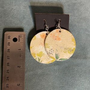 Handmade wood & paper earrings